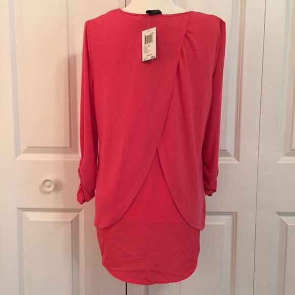 Grace Elements Rose Pink Open Back Tunic New - Picture 5 of 8